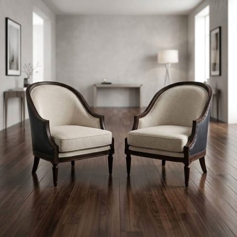 2 Crown Bedroom Chair with Table