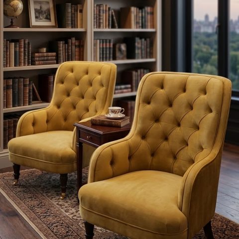 Amber Wing Chair & Table Set BCS-04