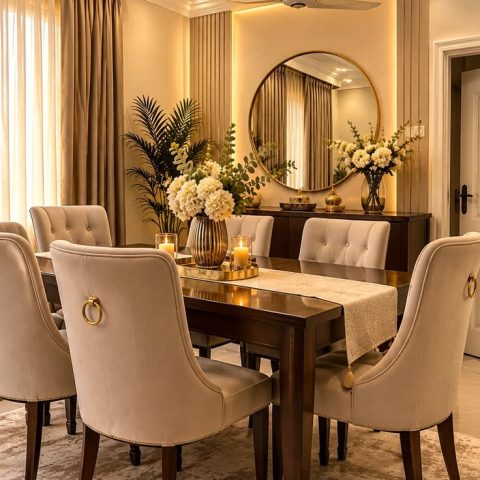 Walnut Luxe Dining Set DS-07