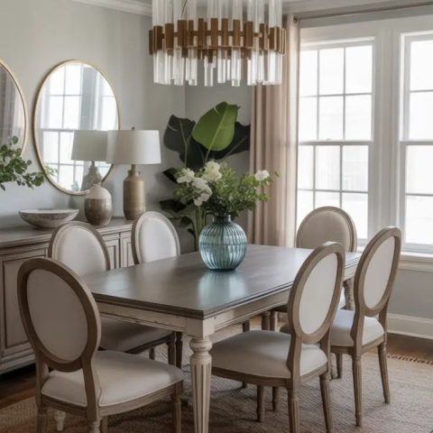 Modern Oval Dining Set DS-08