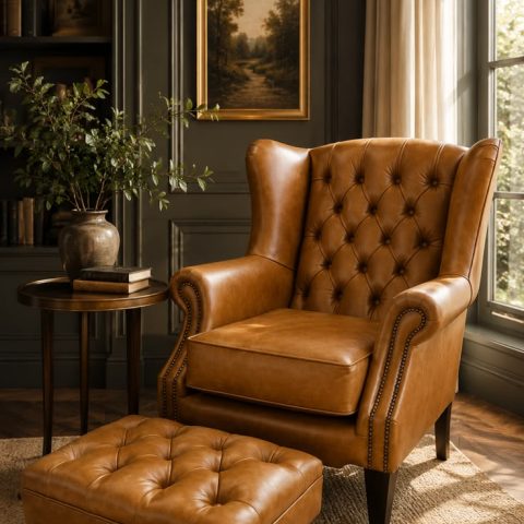 Heritage Lounge Chair & Ottoman CO-01